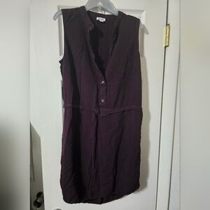 Splendid Sleeveless Cinch Waist Dress Size XS purple Pencil Shirt Dress Made USA
